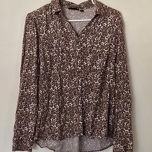 RUTH BADER GINSBURG Brown Leopard Print Women's Top